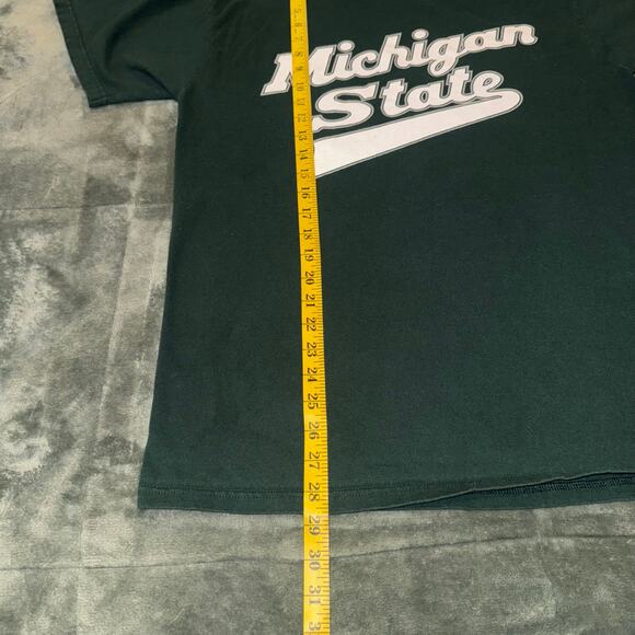 Fruit of the Loom MSU Michigan State Spartans Green T-Shirt Heavy Cotton Large - Picture 4 of 6